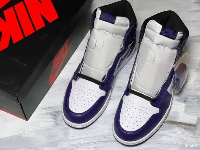 Reps TBkick Court High Air Jordan 1 555088-500 OG Purple 0419